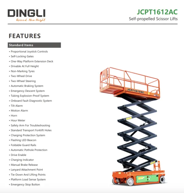 15.7m Self-propelled Electric Scissor Lift